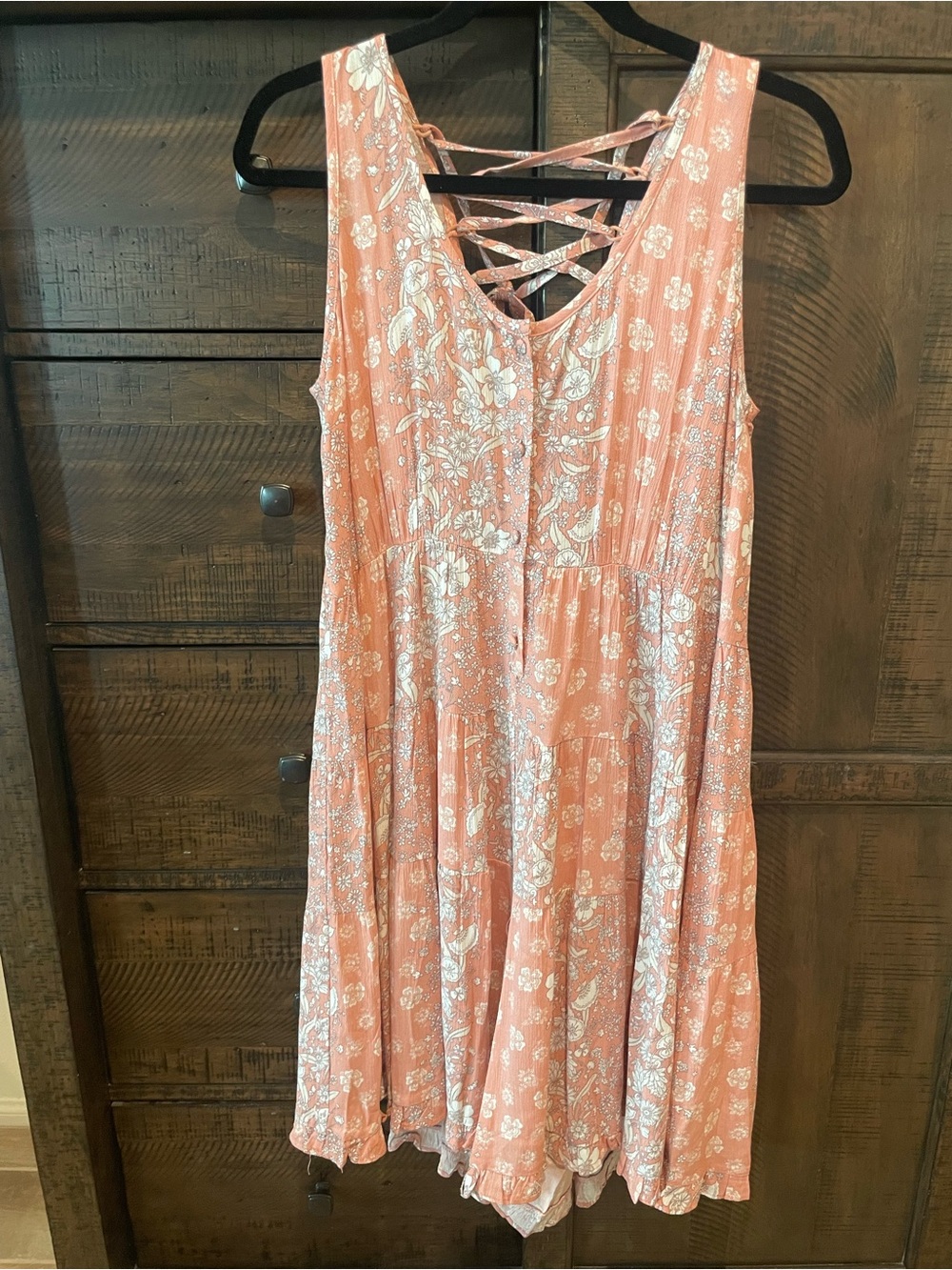 BLEU B Floral Pink Crisscross Romper